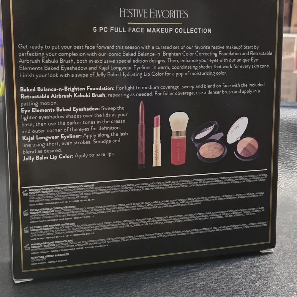 🎁Laura Geller Festive Favorites 5 Piece Full Face Makeup Collection Medium - Picture 8 of 8